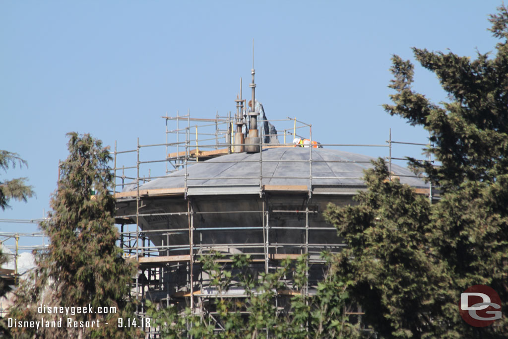 Working on the roof of this structure.  Looks like more detail has been added throughout it.