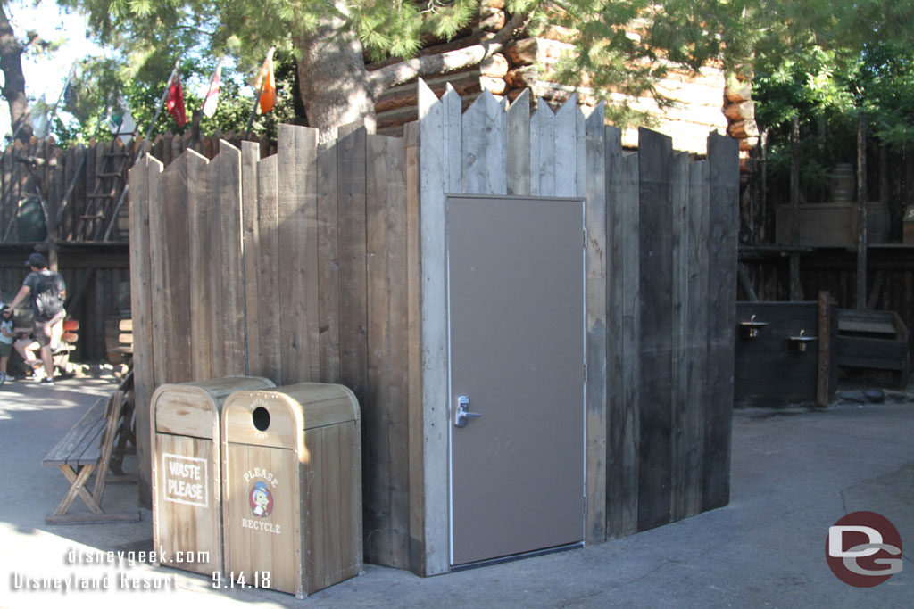 In Frontierland more walls up.  Assuming more planter removal.