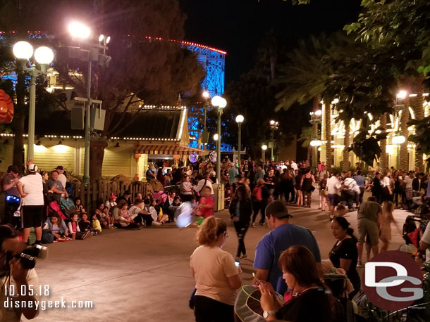 Found a spot for the Paint the Night parade about 10 minutes before parade time.