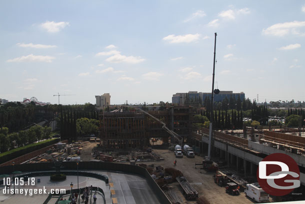 Concrete being poured near the escalator area today.