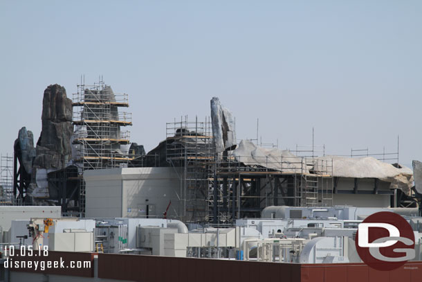 A look across the roofline/back of the rock work.