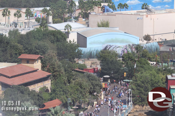 Clearing continues near the Theater.