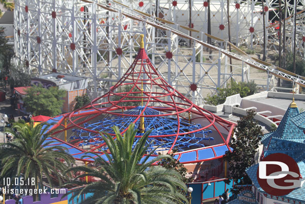 The carousel work seems paused until the new critters arrive.