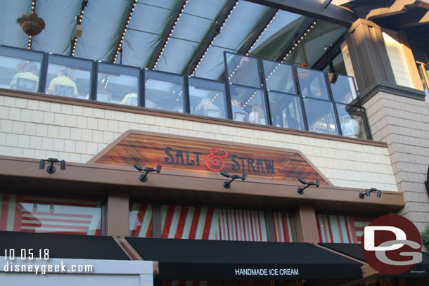 Salt & Straw looks close to opening.  They were stocking and finishing details inside.