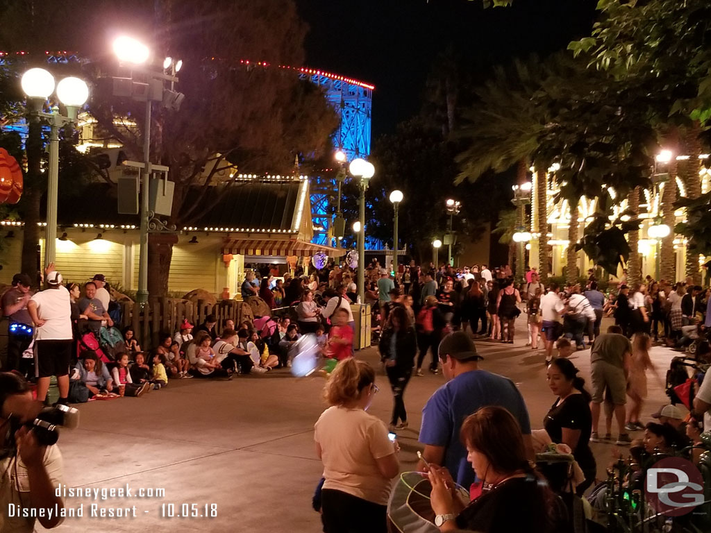 Found a spot for the Paint the Night parade about 10 minutes before parade time.