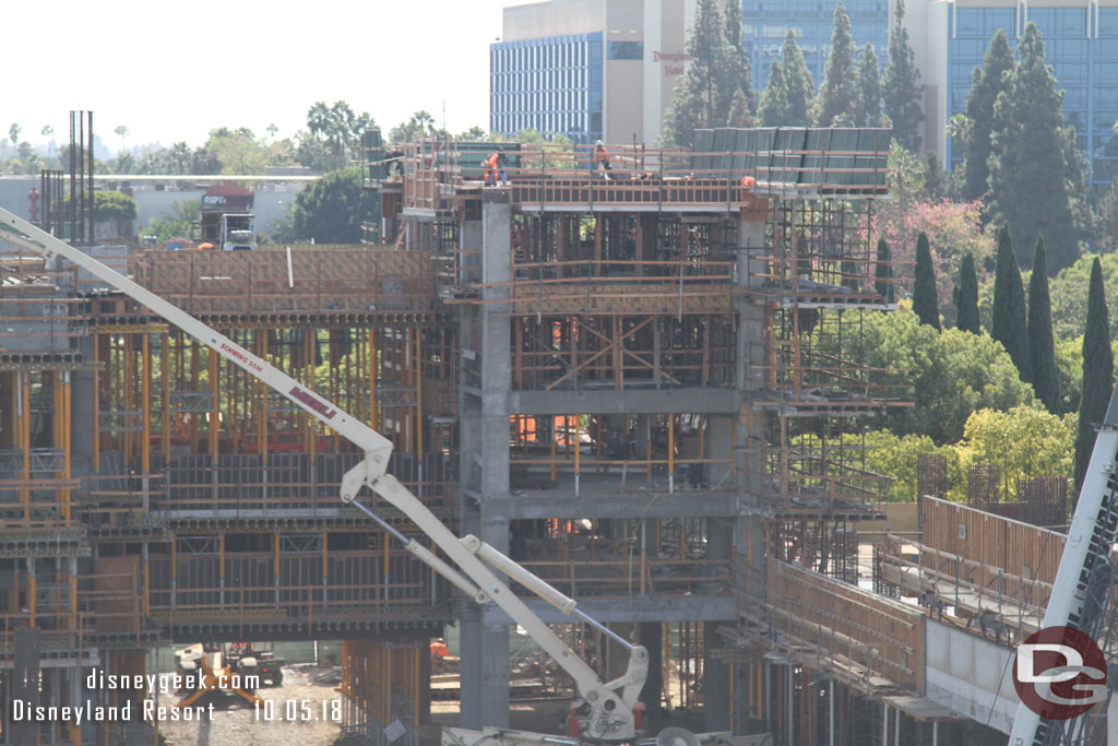 Working on the 6th (top) floor.  On the bottom right looks like the second floor is up all the way across now.