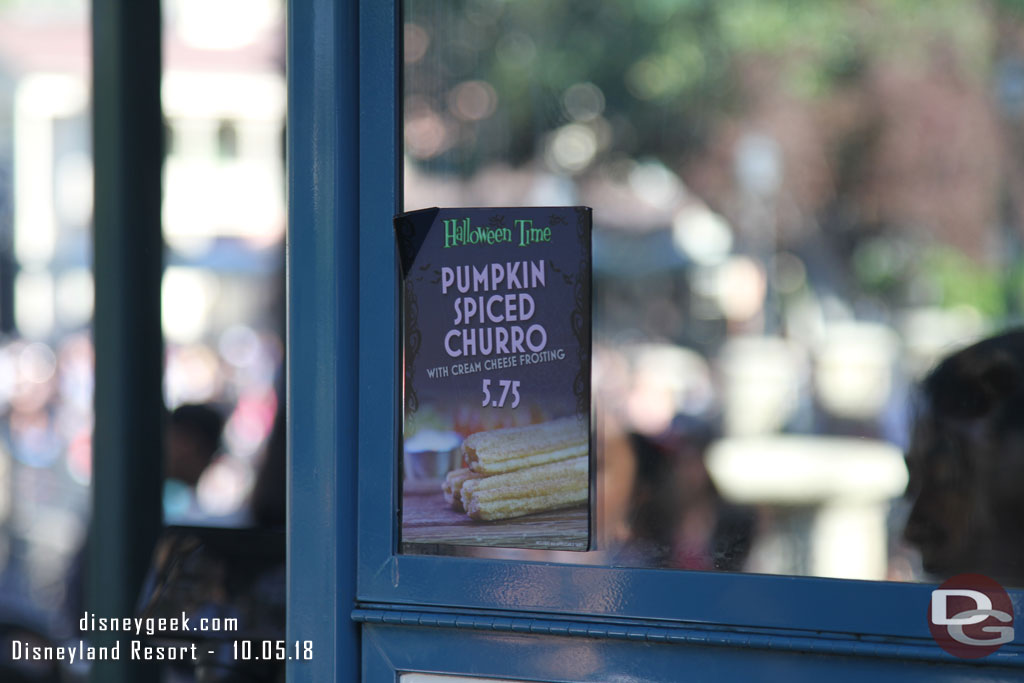 Halloween Churros for Halloween time are up to $5.75