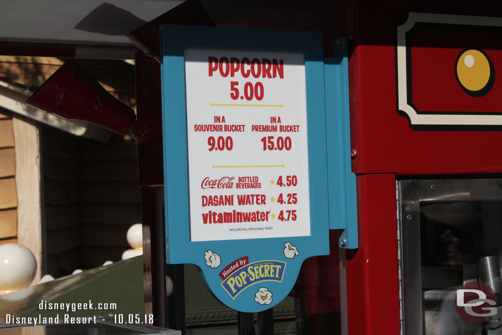 Popcorn pricing.