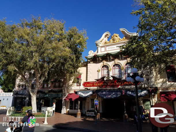 On Main Street USA garlands are on several of the buildings now.