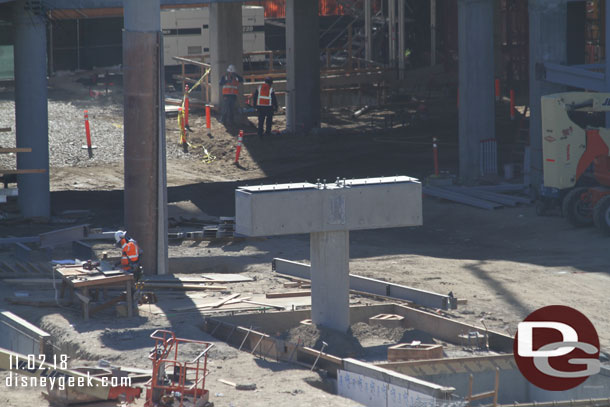 The support structures for the escalators are poured and ready to go.