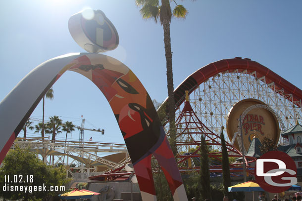 As I walked around Pixar Pier I overheard a couple of groups talking about the overlay and the comments revolved around the thought it was temporary just for the summer and surprised it is still Pixar Pier.