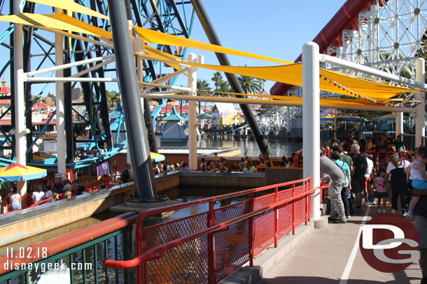 Wanted to go for a spin on the Pixar Pal-A-Round but the thought of standing in a line that stretched almost to the top of the ramp in the 90 degree weather did not sound fun so I kept walking.