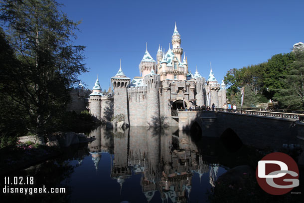 A closer look at Sleeping Beauty Castle this year.  They are still installing the lights.