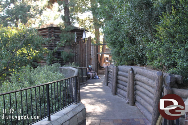 The walkway to Frontierland is open again.