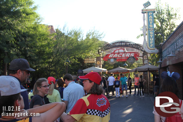 Had FastPass for Racers and wanted to use it but this was the return line.  I hesitated then bit the bullet to wait.