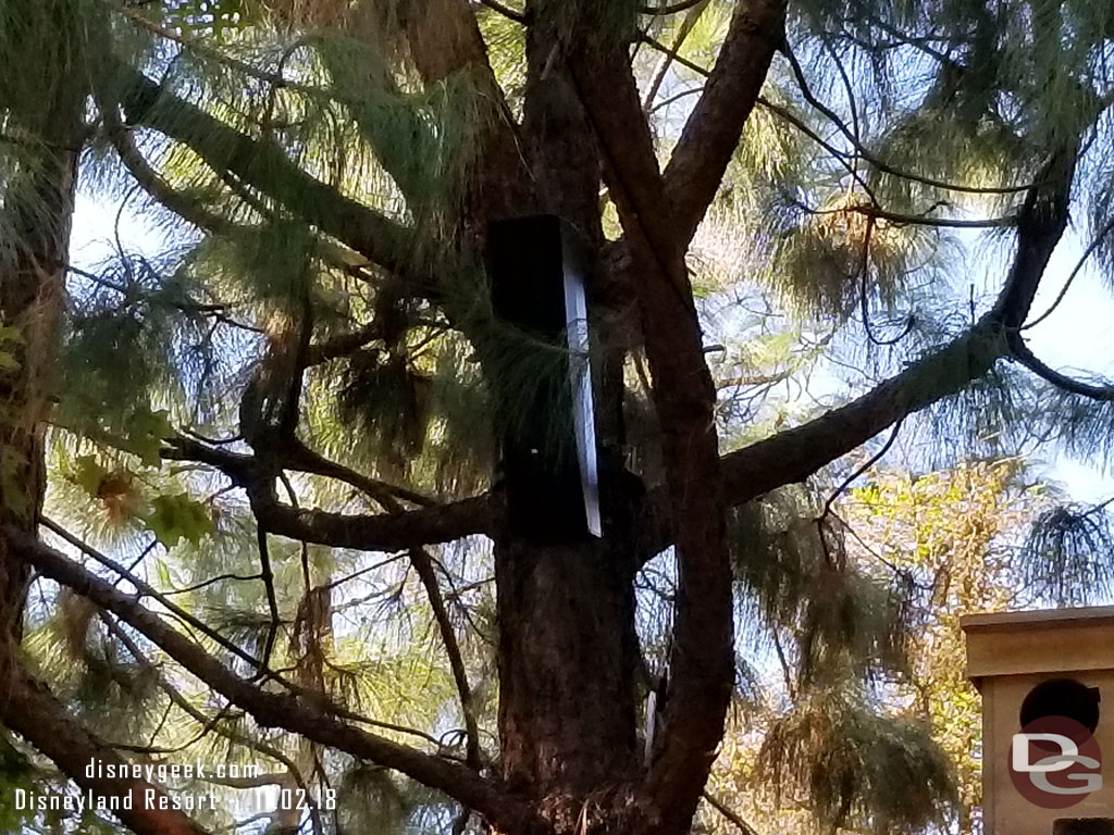 Also spotted additional speakers on several of the trees (a little hard to see with the shadows).