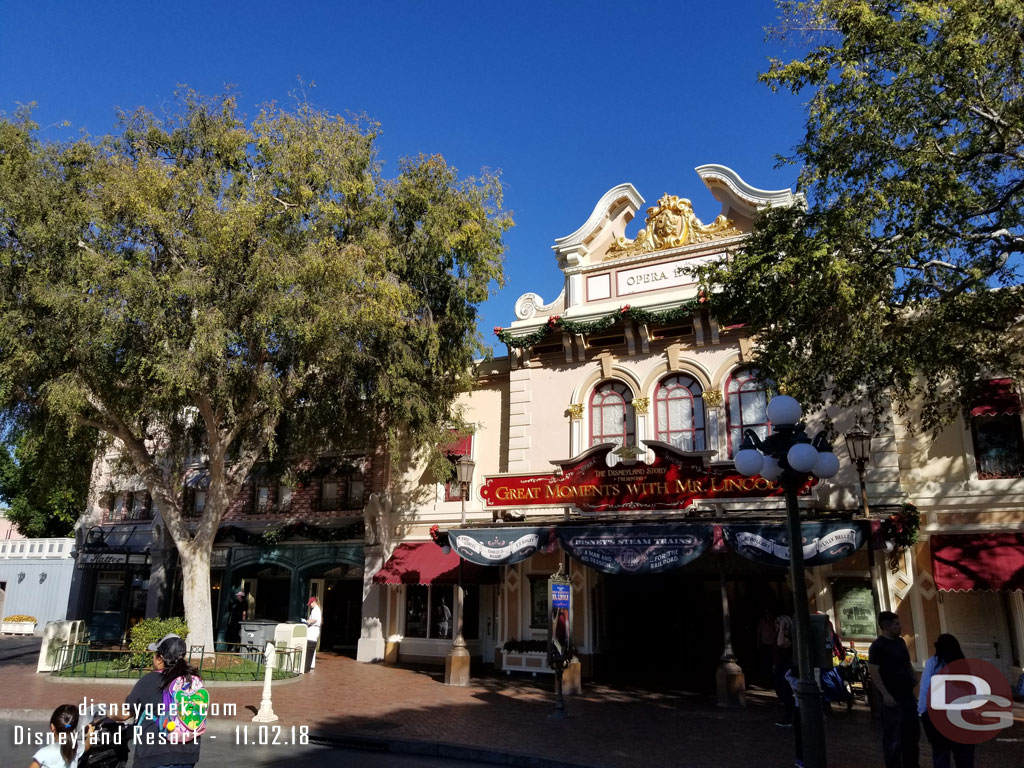 On Main Street USA garlands are on several of the buildings now.