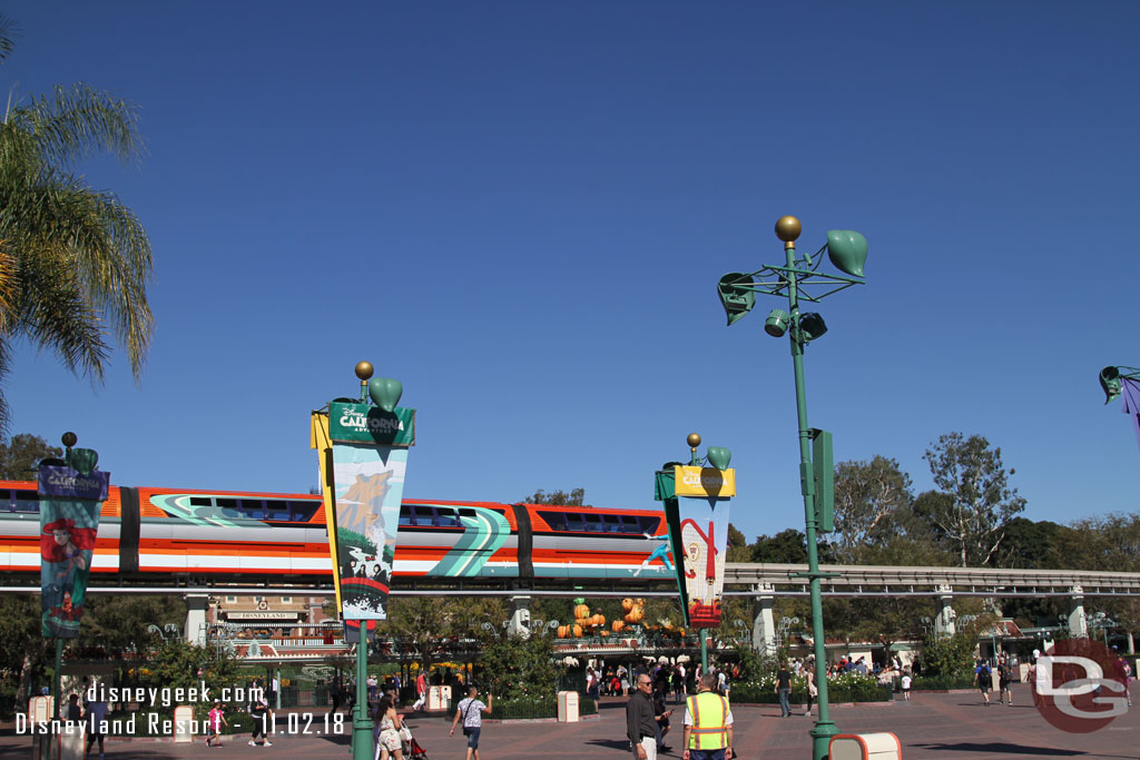 Monorail Orange passing by but was empty.