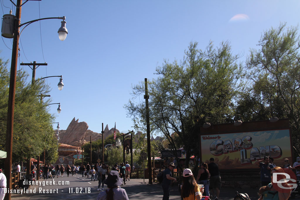 Haul-O-Ween decorations are gone for the most part and some Christmas ones are out already in Cars Land.  