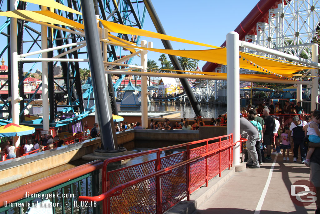 Wanted to go for a spin on the Pixar Pal-A-Round but the thought of standing in a line that stretched almost to the top of the ramp in the 90 degree weather did not sound fun so I kept walking.