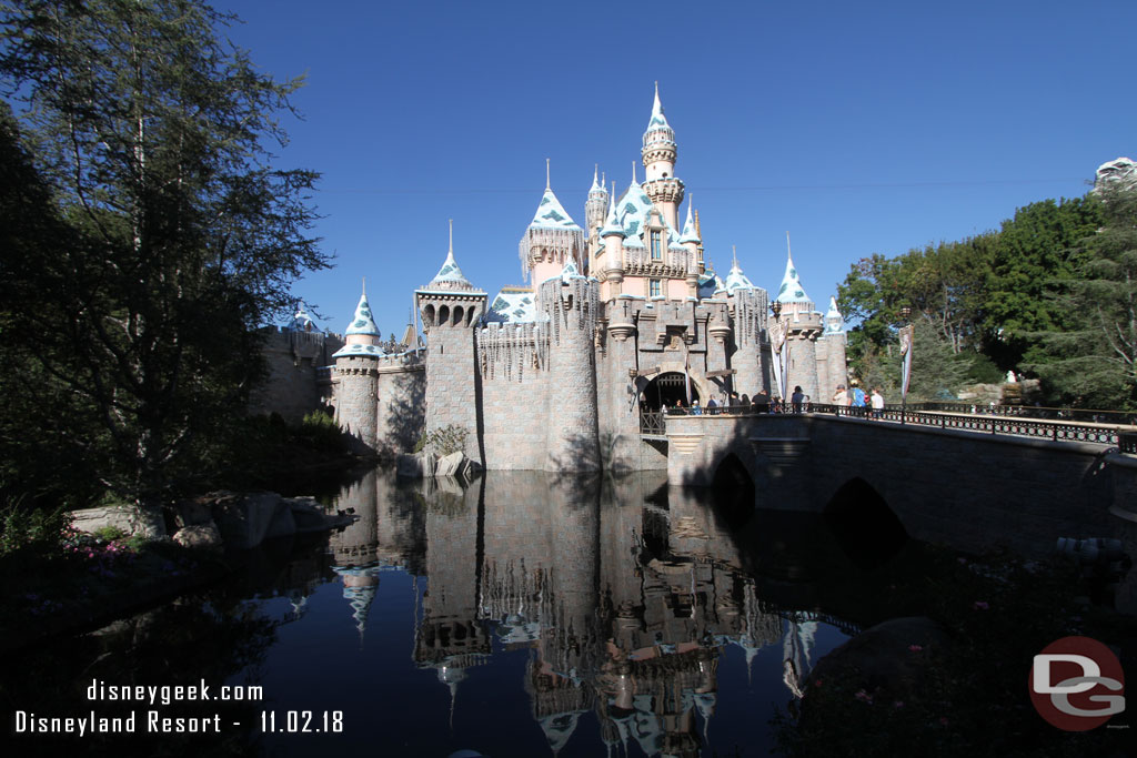 A closer look at Sleeping Beauty Castle this year.  They are still installing the lights.