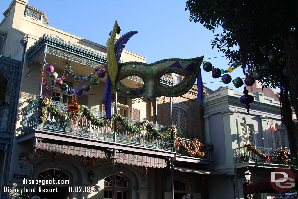 New Orleans Square is mostly decorated.