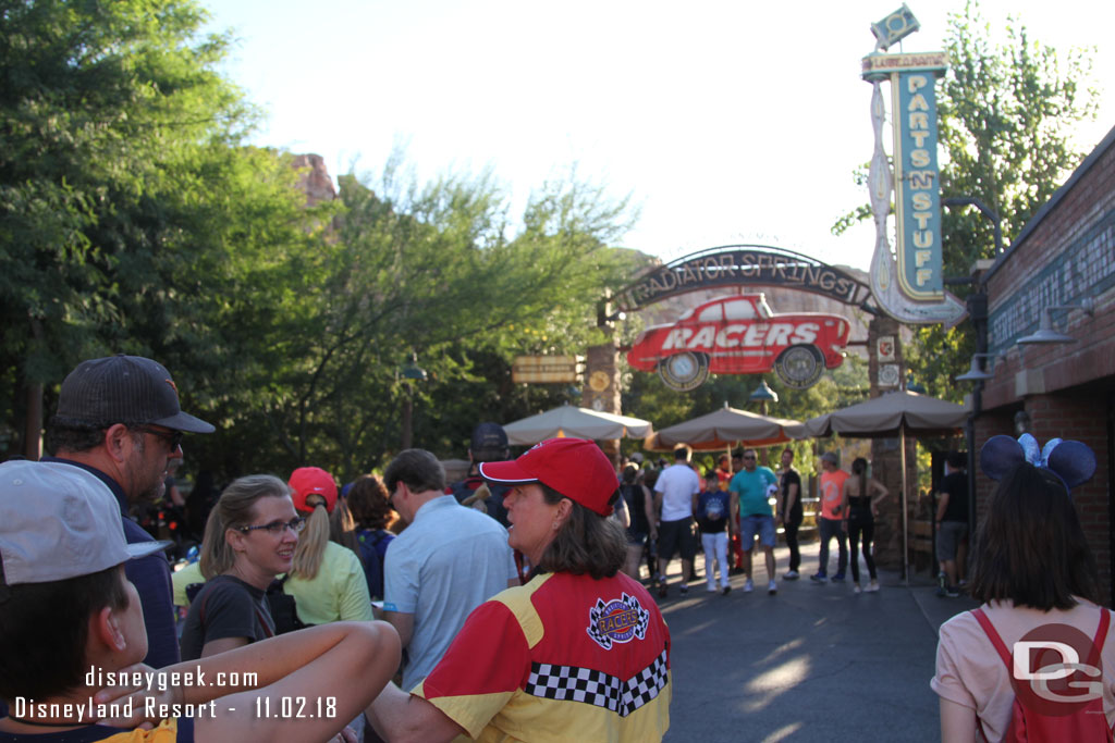 Had FastPass for Racers and wanted to use it but this was the return line.  I hesitated then bit the bullet to wait.