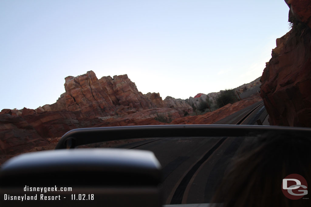 Racing through Ornament Valley