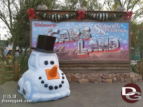 Season's Speedings from Cars Land.