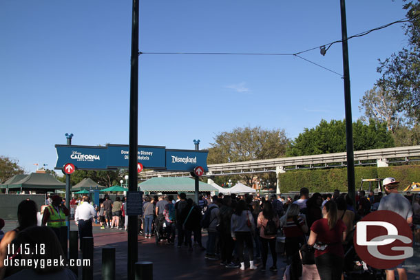 Security lines at 9am on the east side.