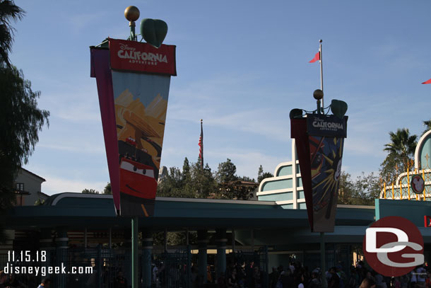 The banners in the Esplanade are back to being regular, no holiday ones.