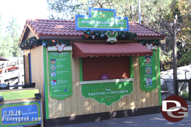 One of several Festival of Holidays marketplaces throughout the park.  