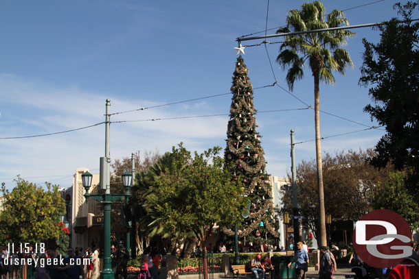 The Buena Vista Street Christmas Tree