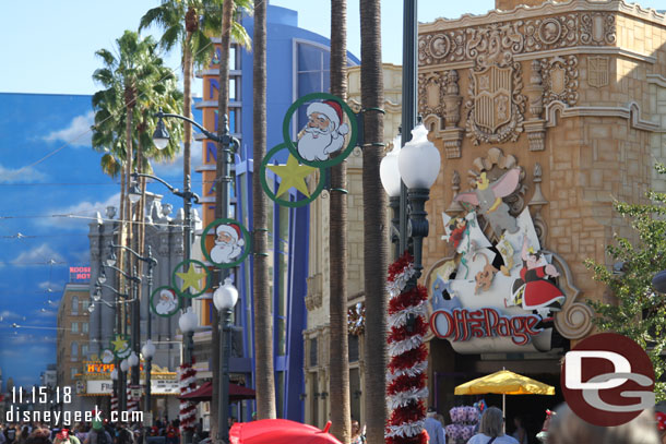 Hollywood Blvd decorations in Hollywood Land