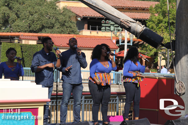 The Sound performing in Pacific Wharf