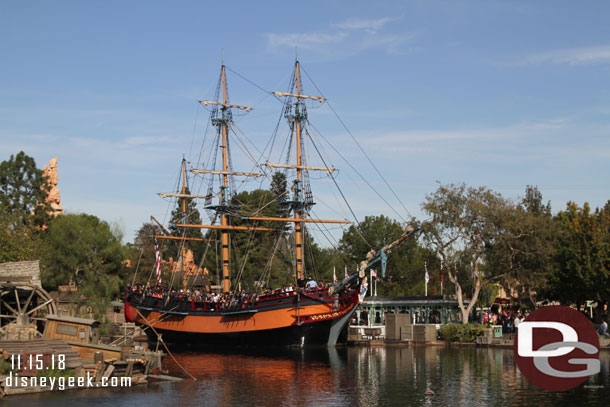 The Columbia ready to set sail on the Rivers of America.