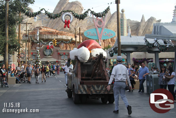 Speaking of Mater.. here is Santa Mater rolling along Route 66