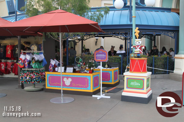 Walking by some of the Festival of Holidays merchandise