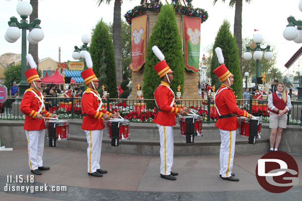 The Holiday Toy Drummers perform a handful of times a day for the Festival of Holidays.