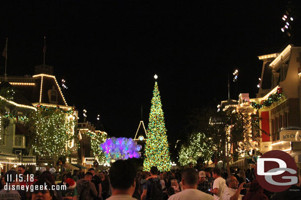 Main Street USA. No garlands up yet due to the taping.