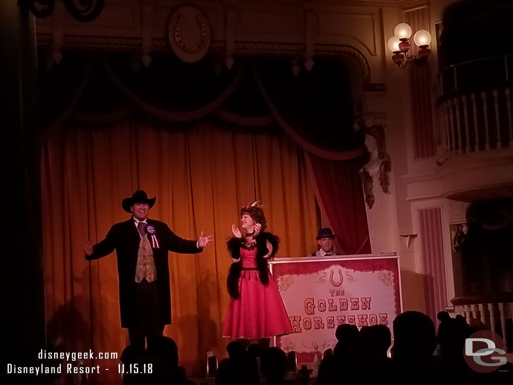 Stopped by the Golden Horseshoe and saw the Laughingstock Co. performance of a Christmas Carol.