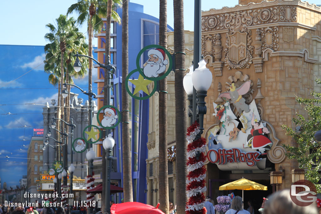 Hollywood Blvd decorations in Hollywood Land