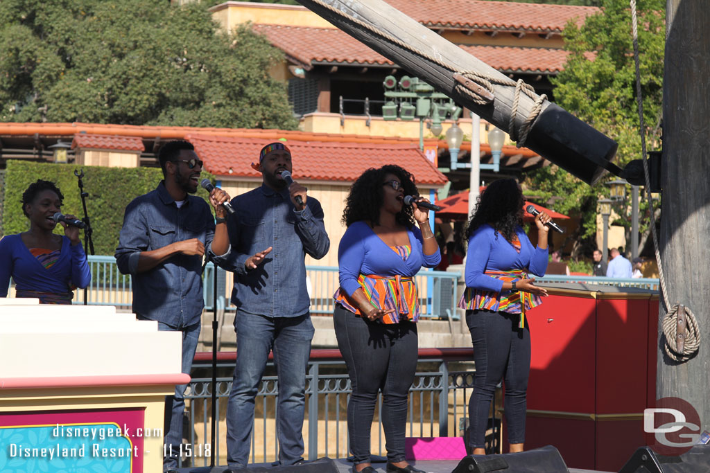 The Sound performing in Pacific Wharf