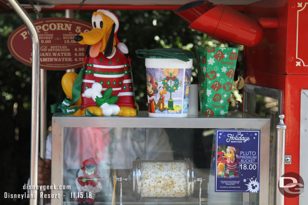 Pluto popcorn buckets are back and he has a red sweater this year.