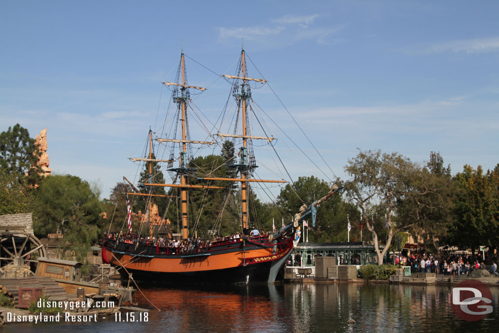 The Columbia ready to set sail on the Rivers of America.