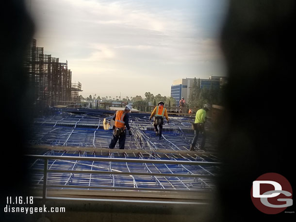 The 5th floor connection to the Mickey and Friends structure looks just about ready for concrete.