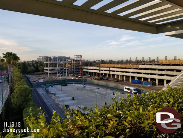 A wider look at the tram stop area.