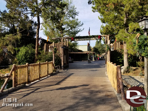 Making my way into a quiet Frontierland.