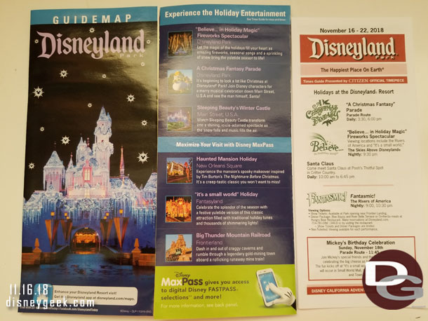 Speaking of the Times Guides, here is the current Disneyland Map and guide.