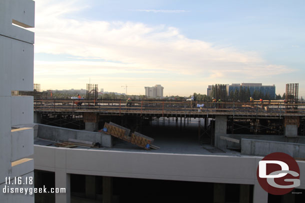 Looking across and into the 4th floor with the decking for the 5th floor taking shape.